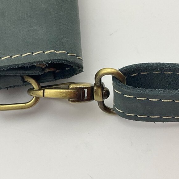 Portland Leather Goods Envelope Clutch Crossbody Bag Gray Convertible - Picture 12 of 15